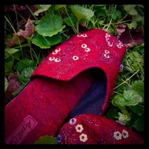 Beautiful vintage beaded mules